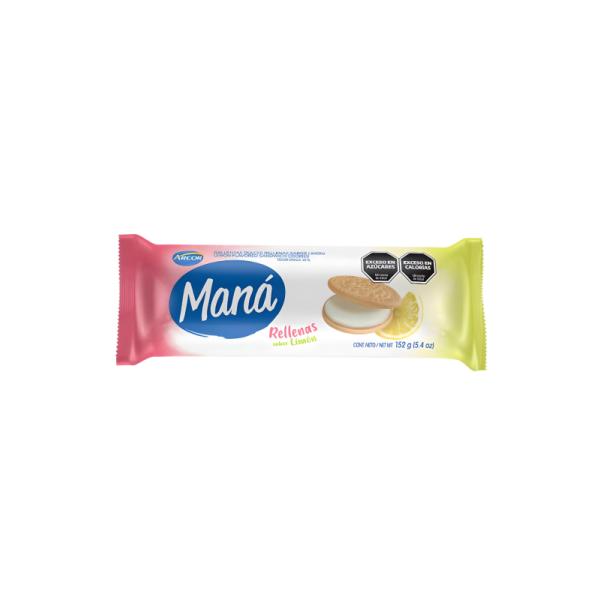 Galletas Maná Rellenas de Limón por 152 grs.