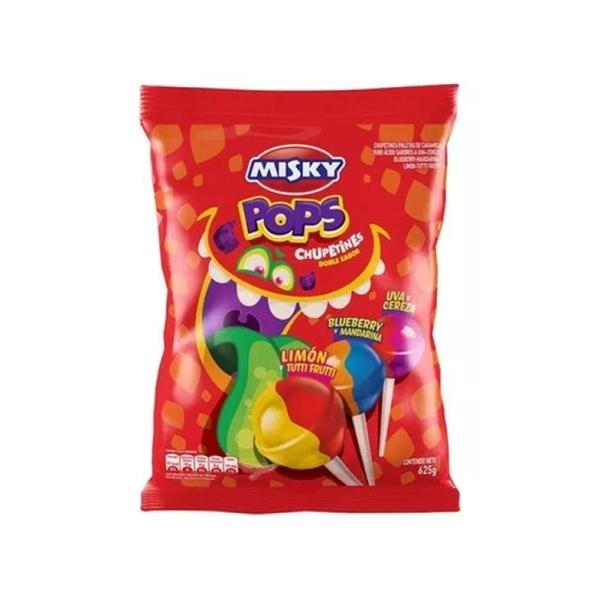 Chupetines Misky Pops Bicolor por 50 unidades de 12,5 gramos
