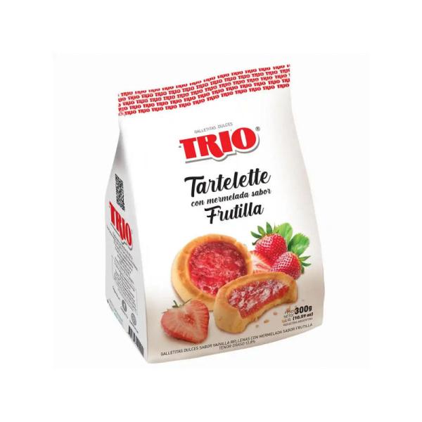Galletas Trio Tartelettes Tutti Frutilla por 300 grs.