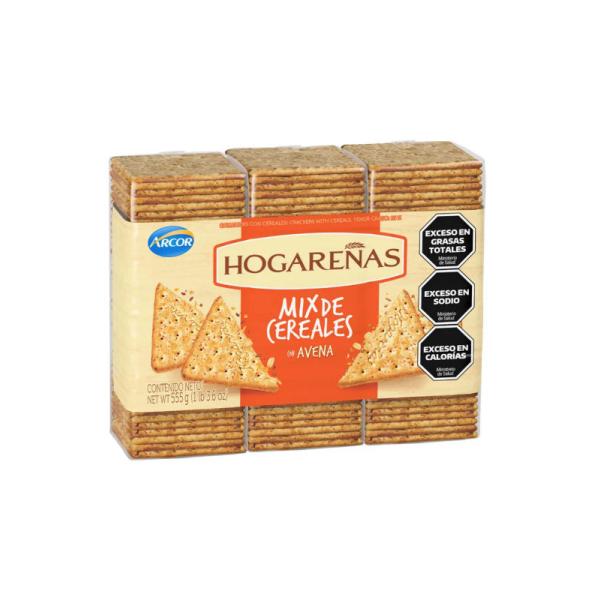 Galletas Hogareñas Mix Cereal Pack por 3 unid. por 185 grs.