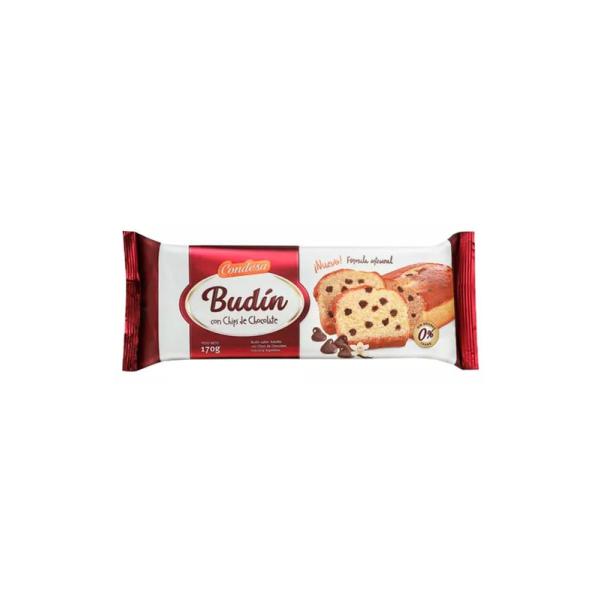 Budín Condesa Vainilla con Chips de Chocolate por 170 grs.