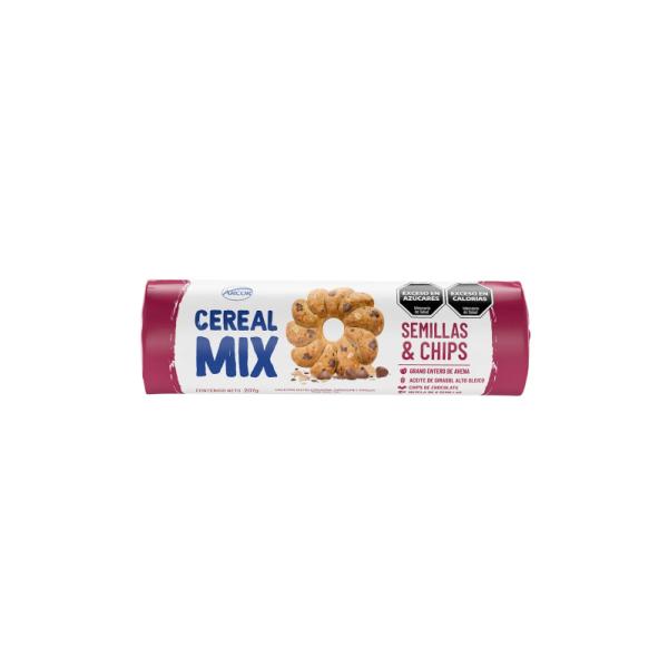 Galletas Cereal Mix Semillas y Chips por 207 grs.
