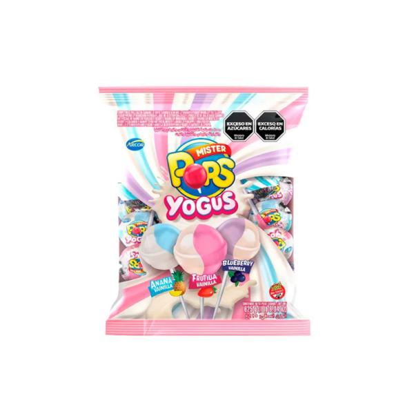 Chupetines Mr. Pops Yogus por 50 unid. por 12 grs.