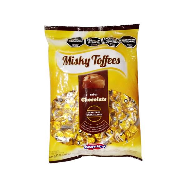 Caramelos Misky Toffees Chocolate por 480 grs.