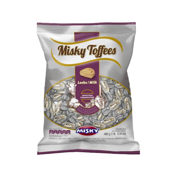 Caramelos Misky Toffees Leche por 480 grs.