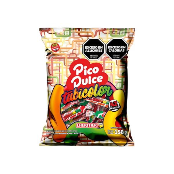 Caramelos Pico Dulce Tubicolor por 150 grs.