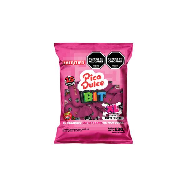 Caramelos Masticables Pico Dulce Bit Tutti Frutti por 120 grs.