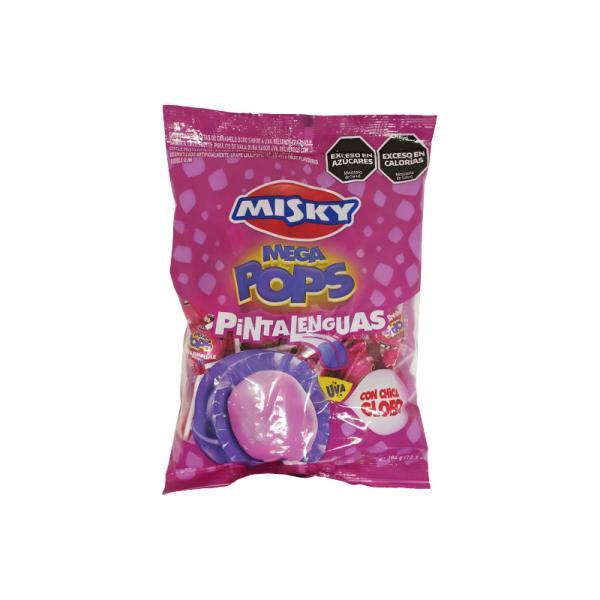 Chupetín Misky Pops Pinta Lengua por 24 unid. por 16 grs.