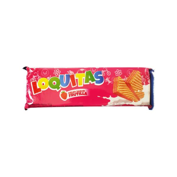 Galletas Obleas Loquitas Frutilla por 92 grs.