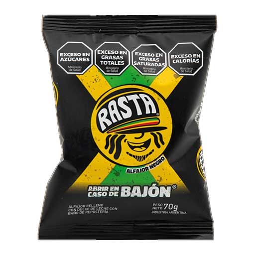 Alfajor Rasta Negro por 70 gramos
