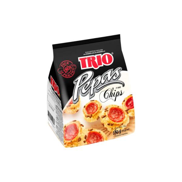 Galletas Trío Pepas con Chips por 180 gramos