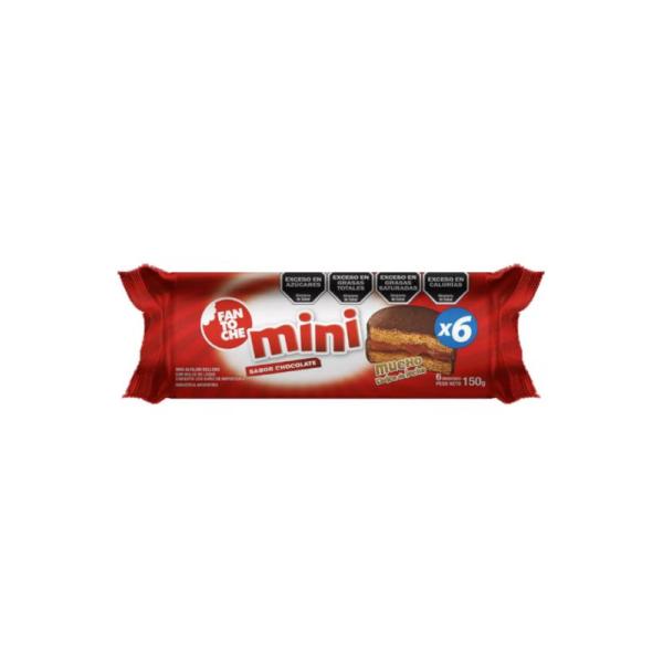 Miní Alfajor Fantoche Chocolate por 6 unid. por 150 grs.