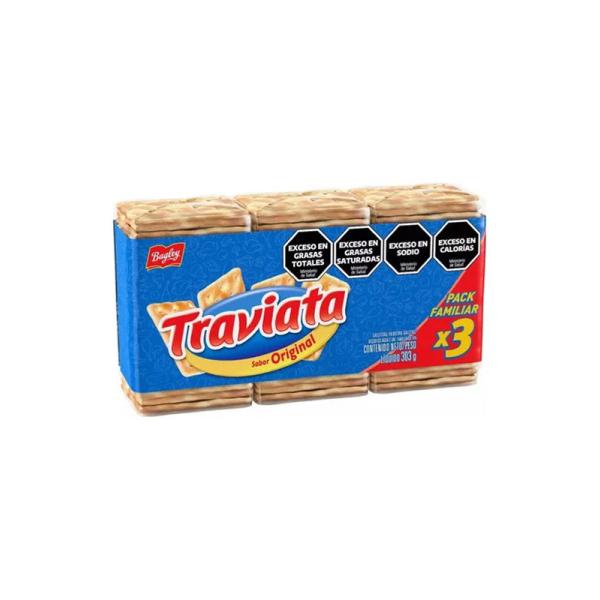 Galletas Traviata Pack Familiar Tripack Chico por 303 grs.