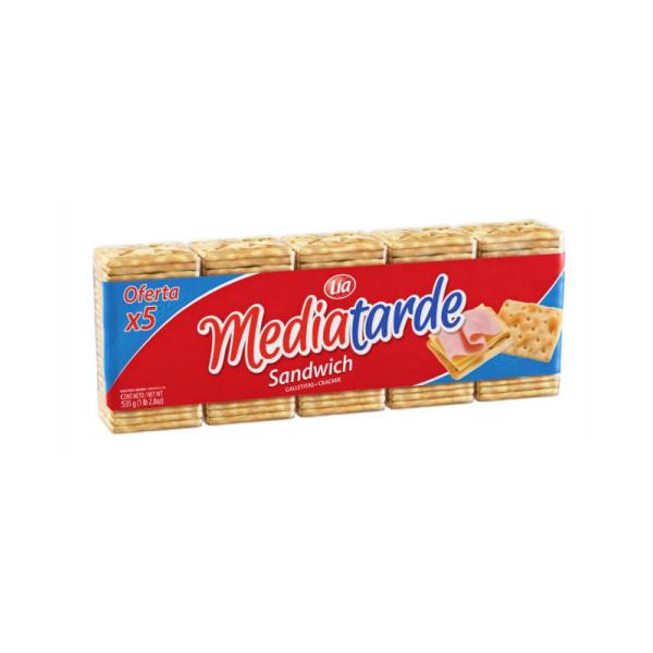 Galletas Media Tarde Sándwich Pack por 5 unid. por 107 grs.