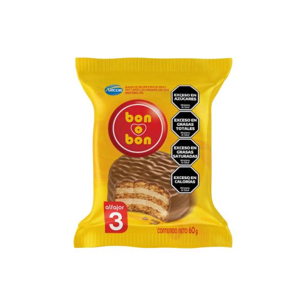 Alfajor Bon o Bon Triple por 60 grs.