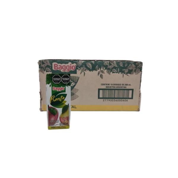 Jugo Baggio Pronto Junior Mix Frutal por 18 unid. por 200 cc.