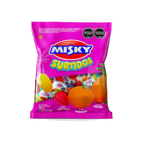 Caramelos Masticables Misky Surtido por 800 grs.