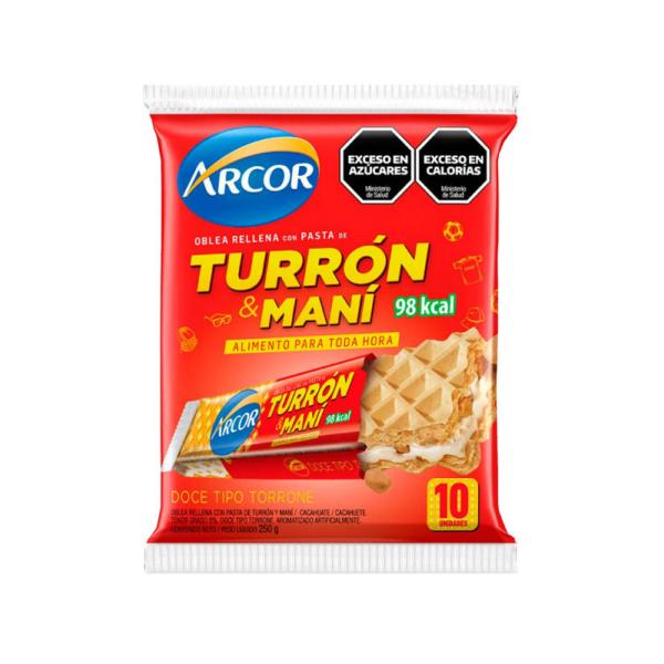 Turrón de Maní Arcor por 10 Unid. por 25 grs
