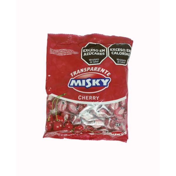 Caramelos Misky Transparentes Cherry por 405 grs.