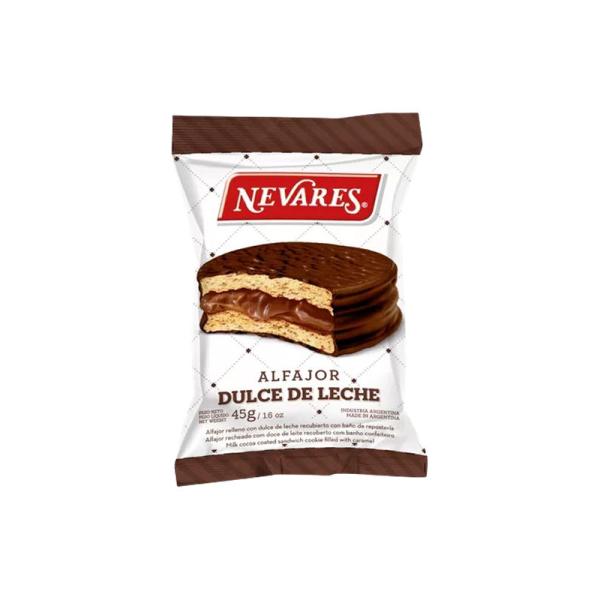 Alfajor Nevares Dulce de Leche Negro por 45 grs.