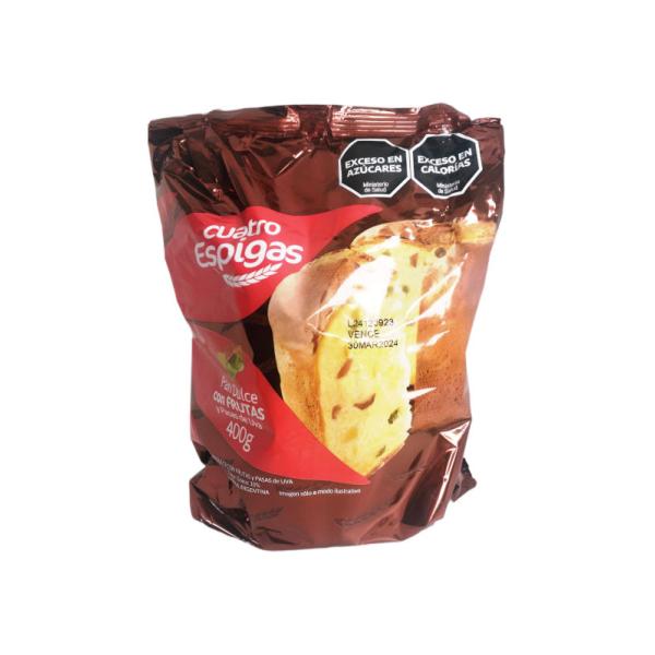 Pan Dulce 4 Espigas con Frutas por 400 grs.