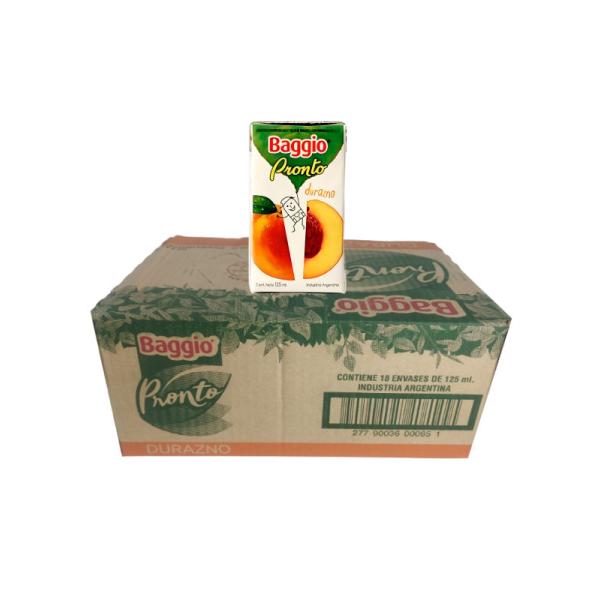 Jugo Baggio Pronto Junior Durazno por 18 unid. por 125 cc.