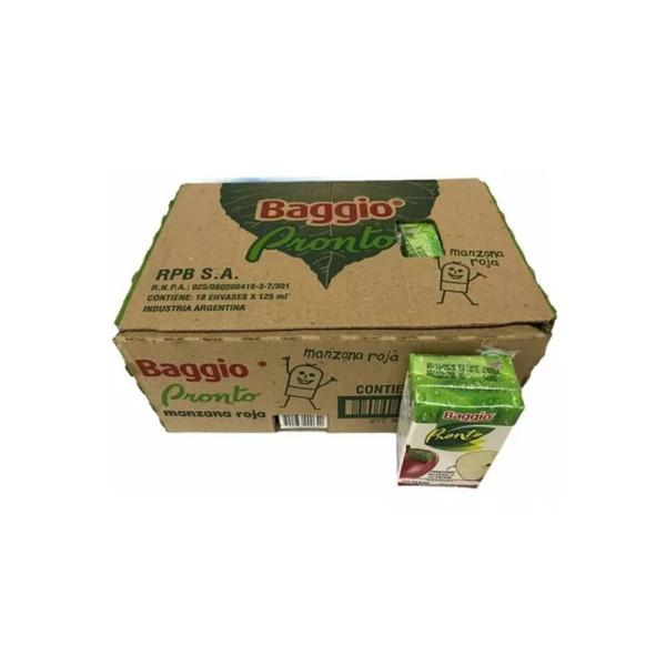 Jugos Baggio Pronto Junior Manzana Roja por 18 unid. por 125 ml.