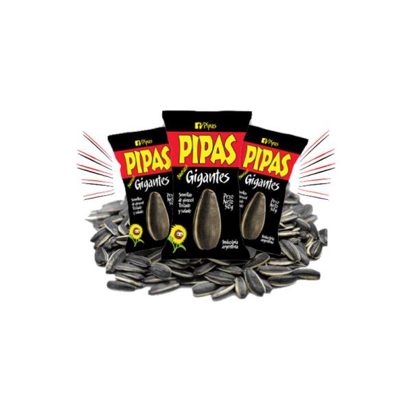 Semillas de Girasol Pipas con Cascara Gigante Tira por 10 unid. por 50 grs.