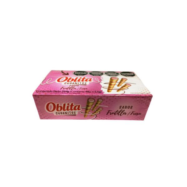 Cubanito Oblita Relleno Frutilla por 48 unid. por 5.5 grs.