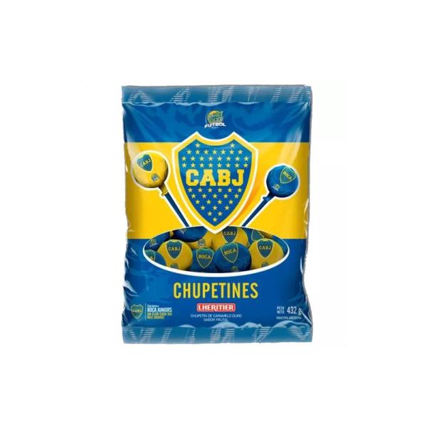 Chupetín Lheritier Bola Loca Fútbol Boca Frutal por 24 unid. por 18 grs.