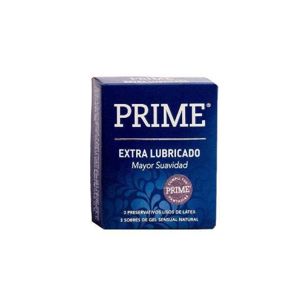 Preservativo Prime Extra Lubricado Mayor Suavidad por 3 unid.
