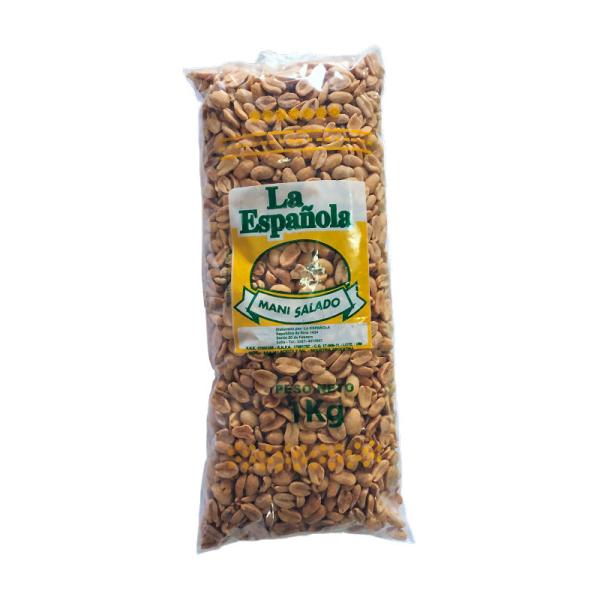 Maní Salado Tostado La Española por 1 kg.