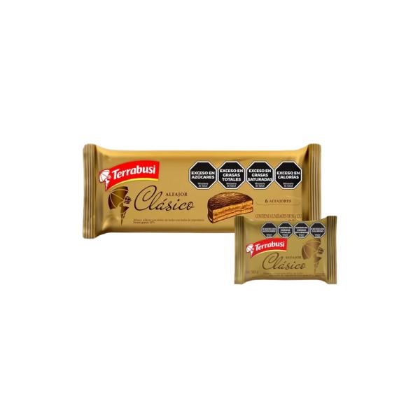 Alfajores Terrabusi Clásico por 6 unid. por 50 grs.