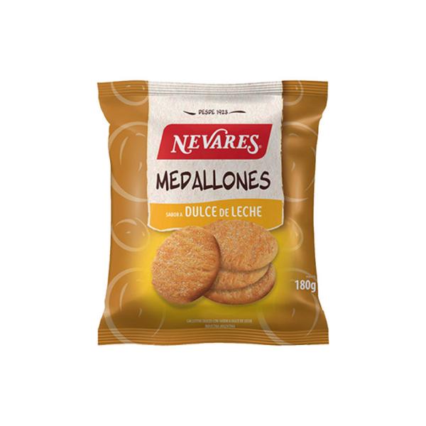 Galletas Nevares Medallón de Dulce de Leche por 180 grs.