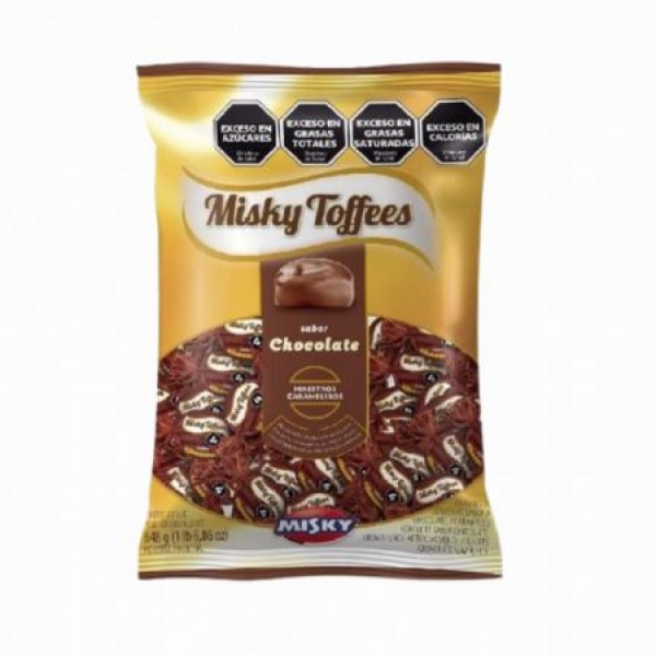Caramelos Misky Toffees de Chocolate por 648 gramos